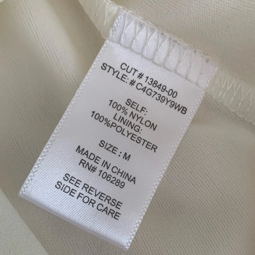 Trixxi Dress Juniors M White Cream Cut Out Back Lined Lace Adjustable Straps - Picture 14 of 16